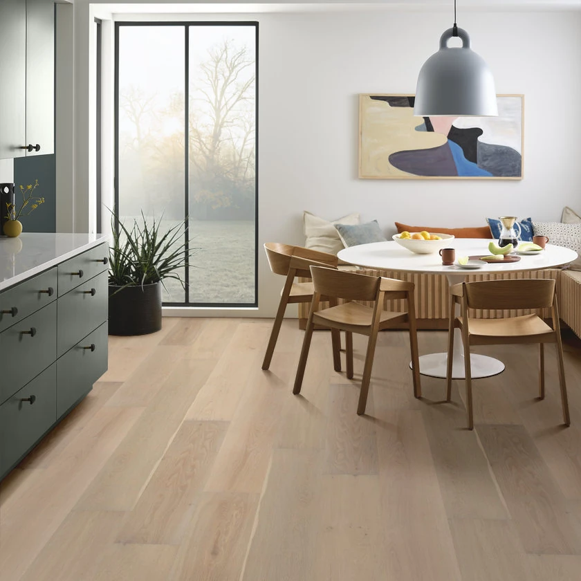 Source room image for Anderson Tuftex European White Oak engineered hardwood; not a PHR project.