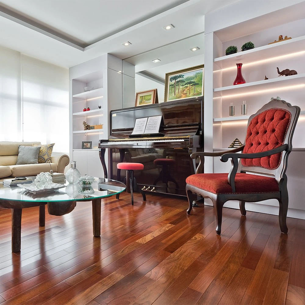Source room image for AdvantageLumber Brazilian Cherry / Jatoba solid hardwood; not a PHR project.