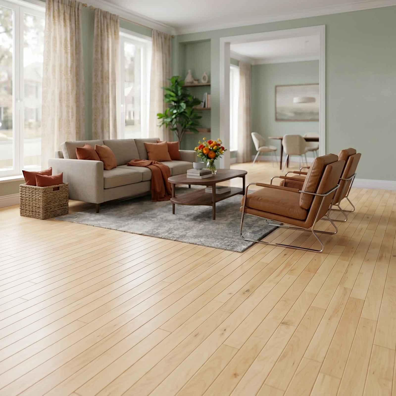Source room image for Bruce Maple solid hardwood; not a PHR project.